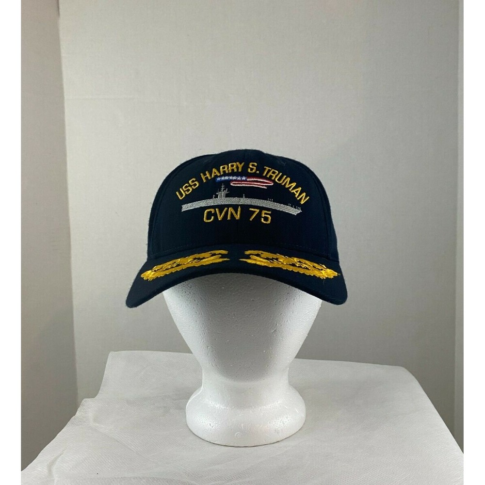 USS Harry S Truman CVN-75 Hat Logo USA Strapback Baseball Cap Hat